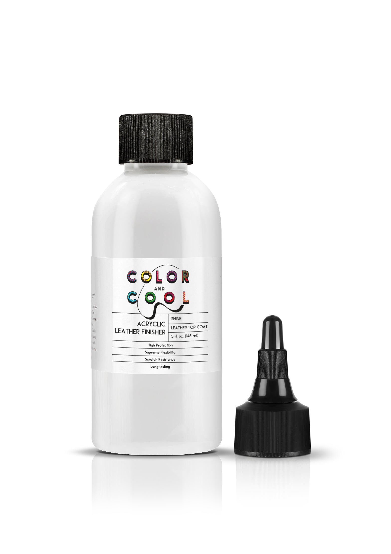 5 oz (150 ml) - Black Acrylic Leather Paint – colorandcool